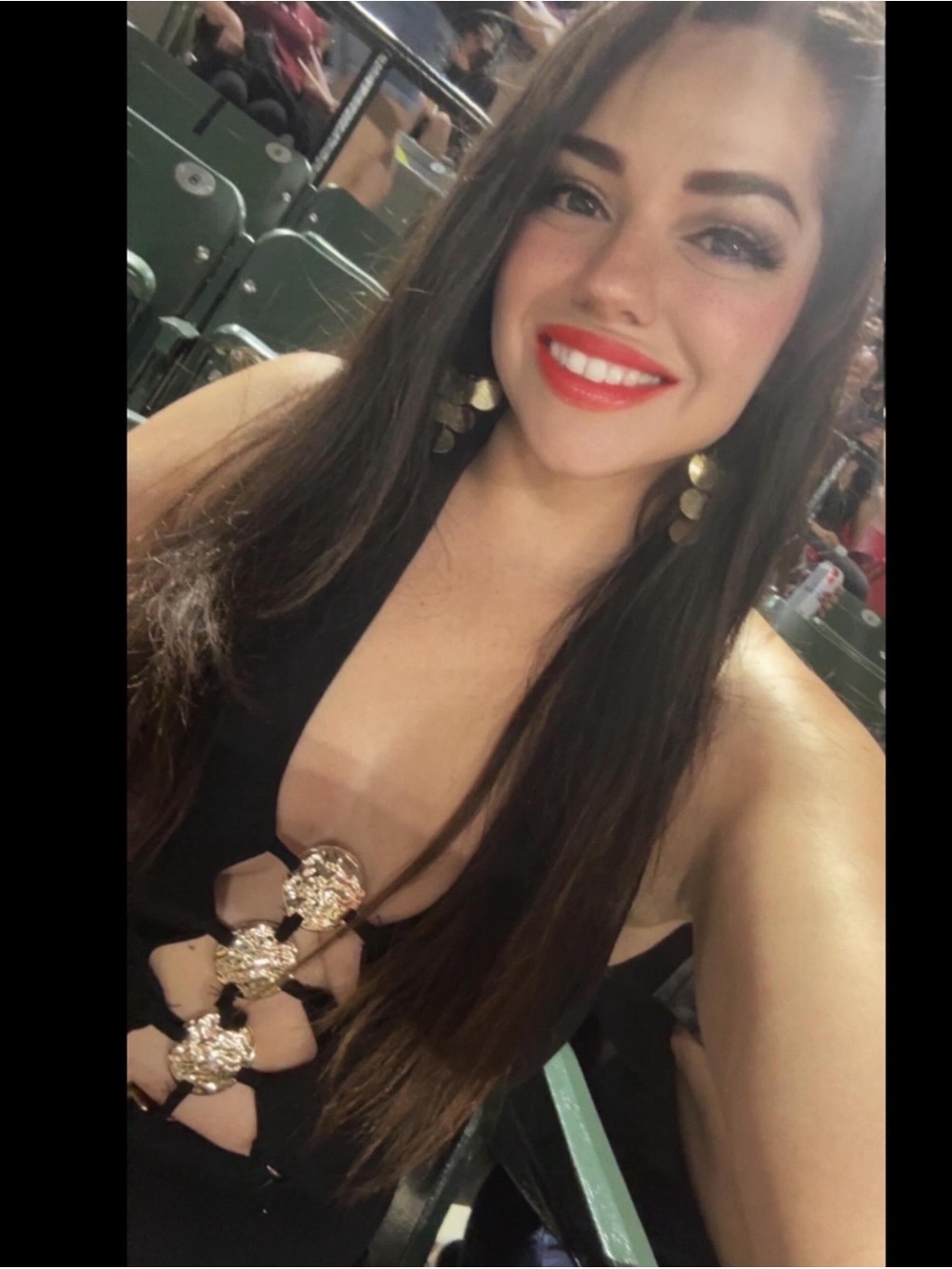 Black Halter Crop Top with Gold Medallion Connectors